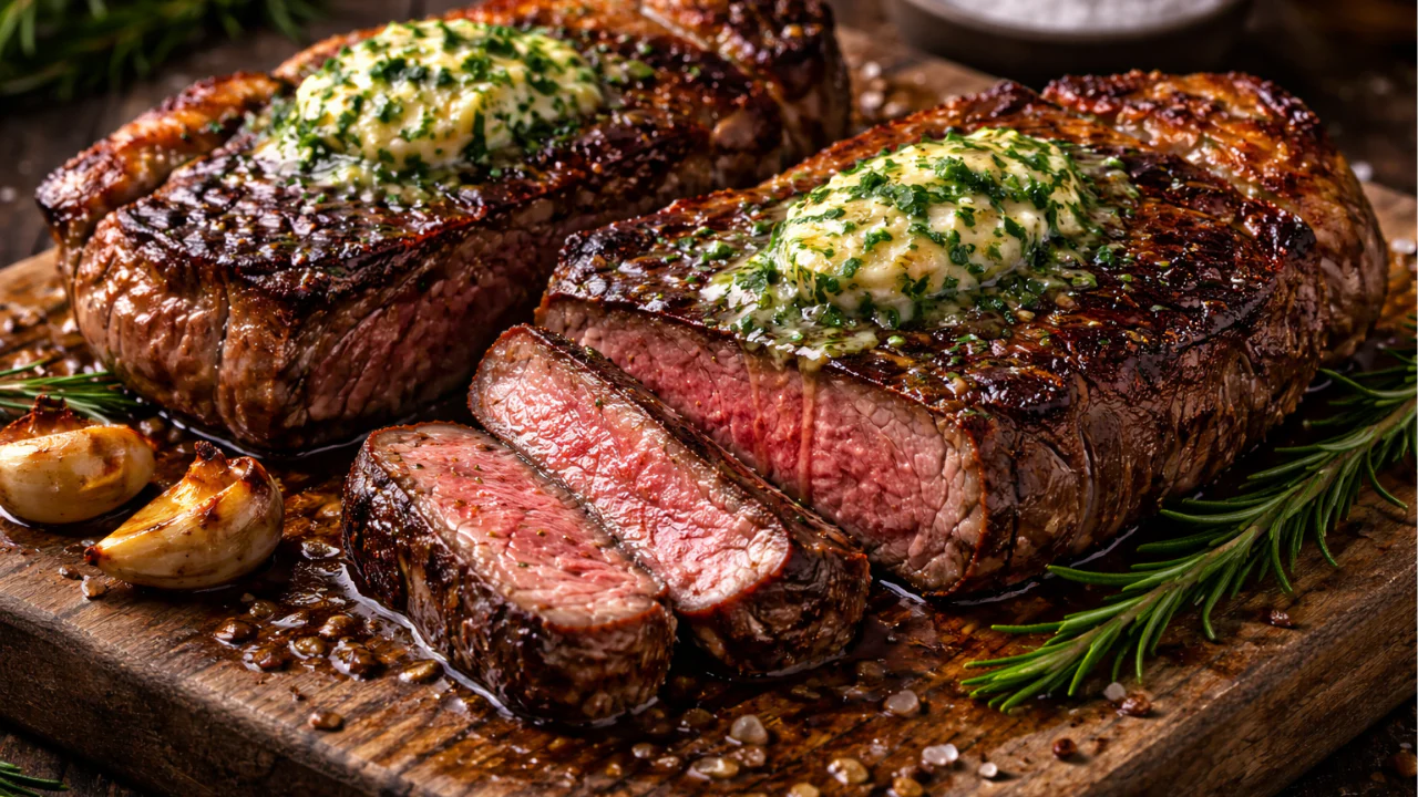 Herb-Crusted Ribeye Steak