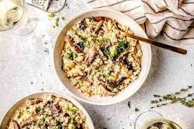 Mushroom Risotto serving