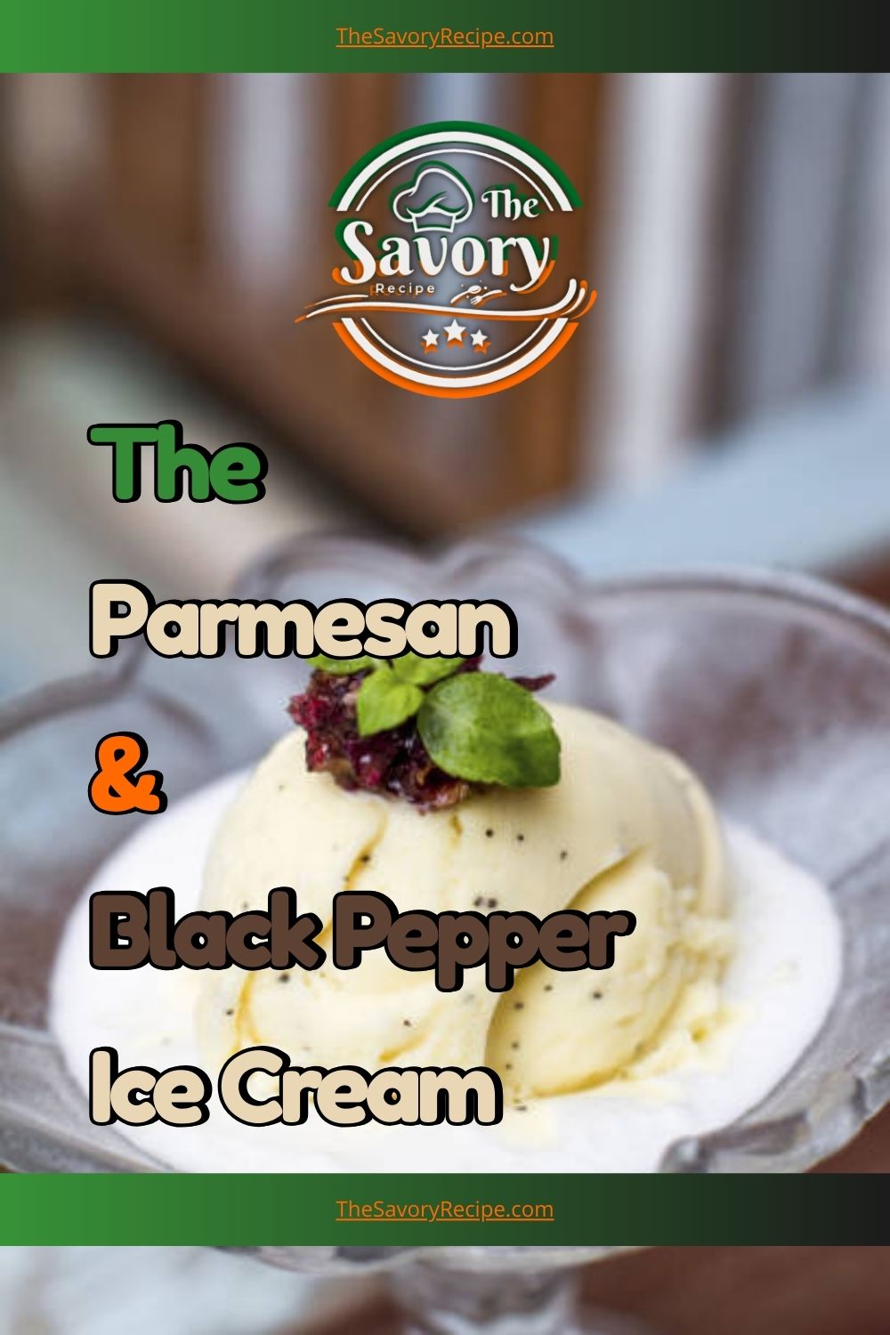 Parmesan Black Pepper Ice Cream scoop