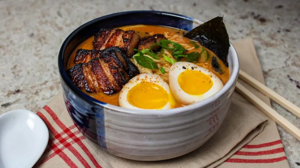 Soft-boiled eggs for ramen