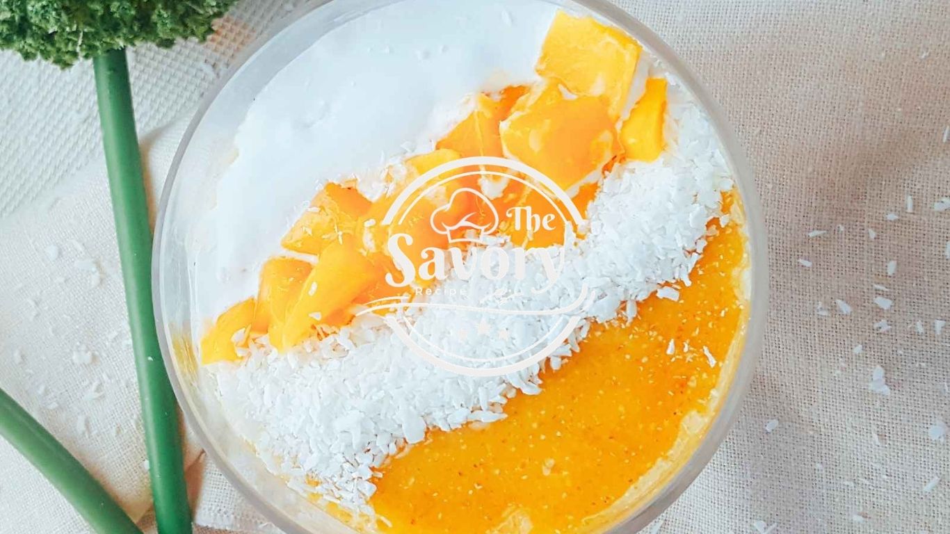 Close-up of creamy pudding texture