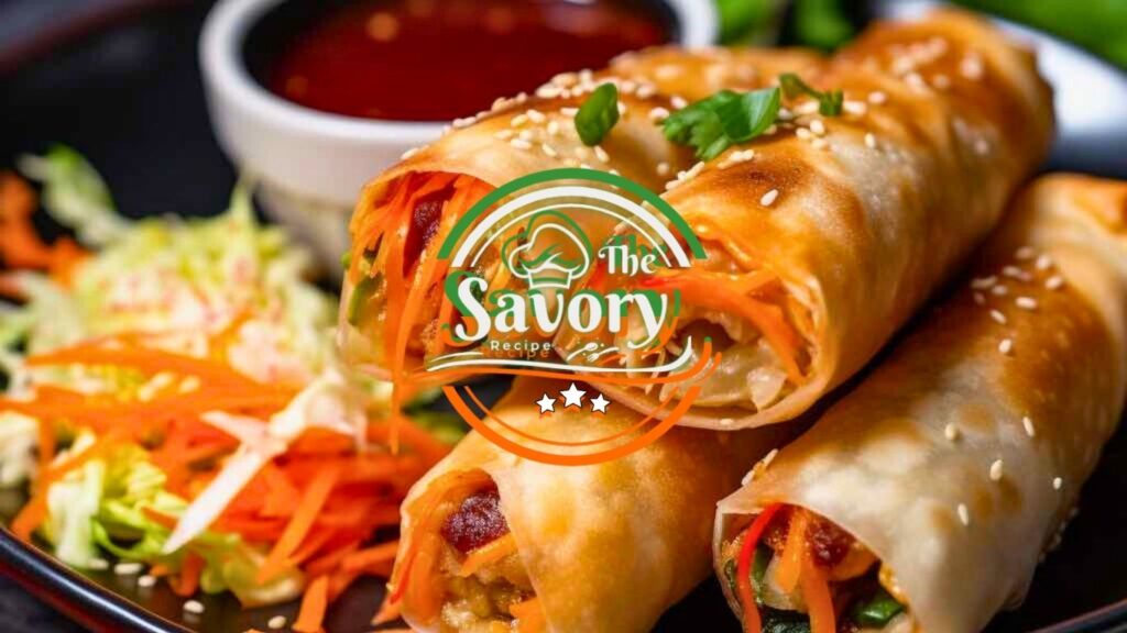 Fresh spring rolls with rice paper and vegetables