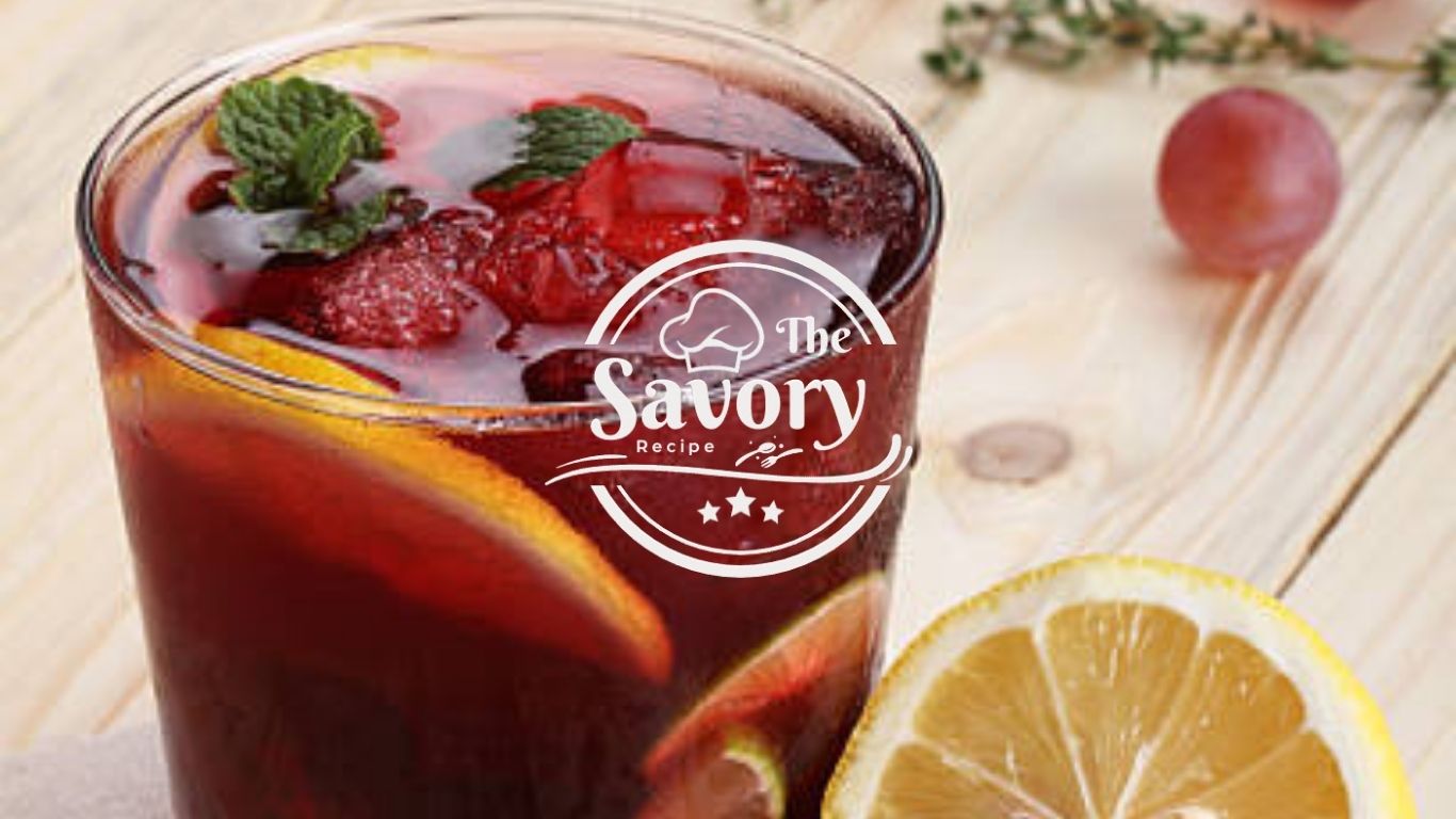Pouring grape juice into a mixing glass