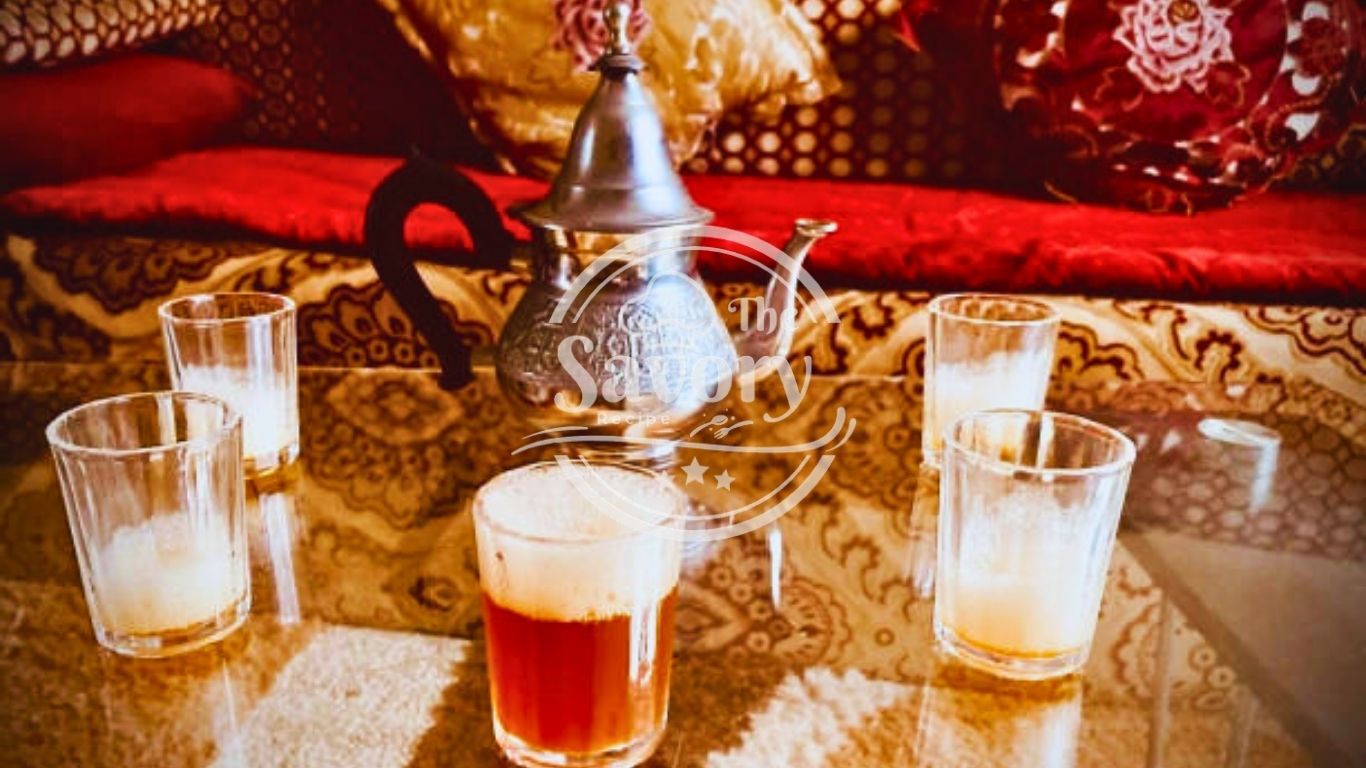 Rinsing gunpowder green tea in a teapot