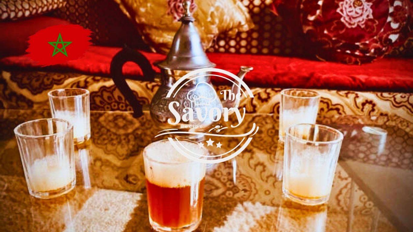 Moroccan mint tea with fresh mint leaves