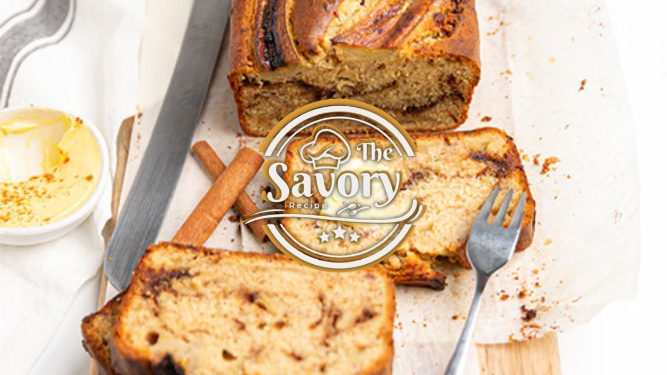 Banana bread batter in loaf pan