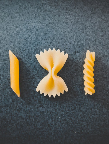 Fresh pasta ingredients on cutting board